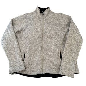 POLAR KING GRAY ZIP UP FLEECE SWEATER WOMANS XL | E2‎